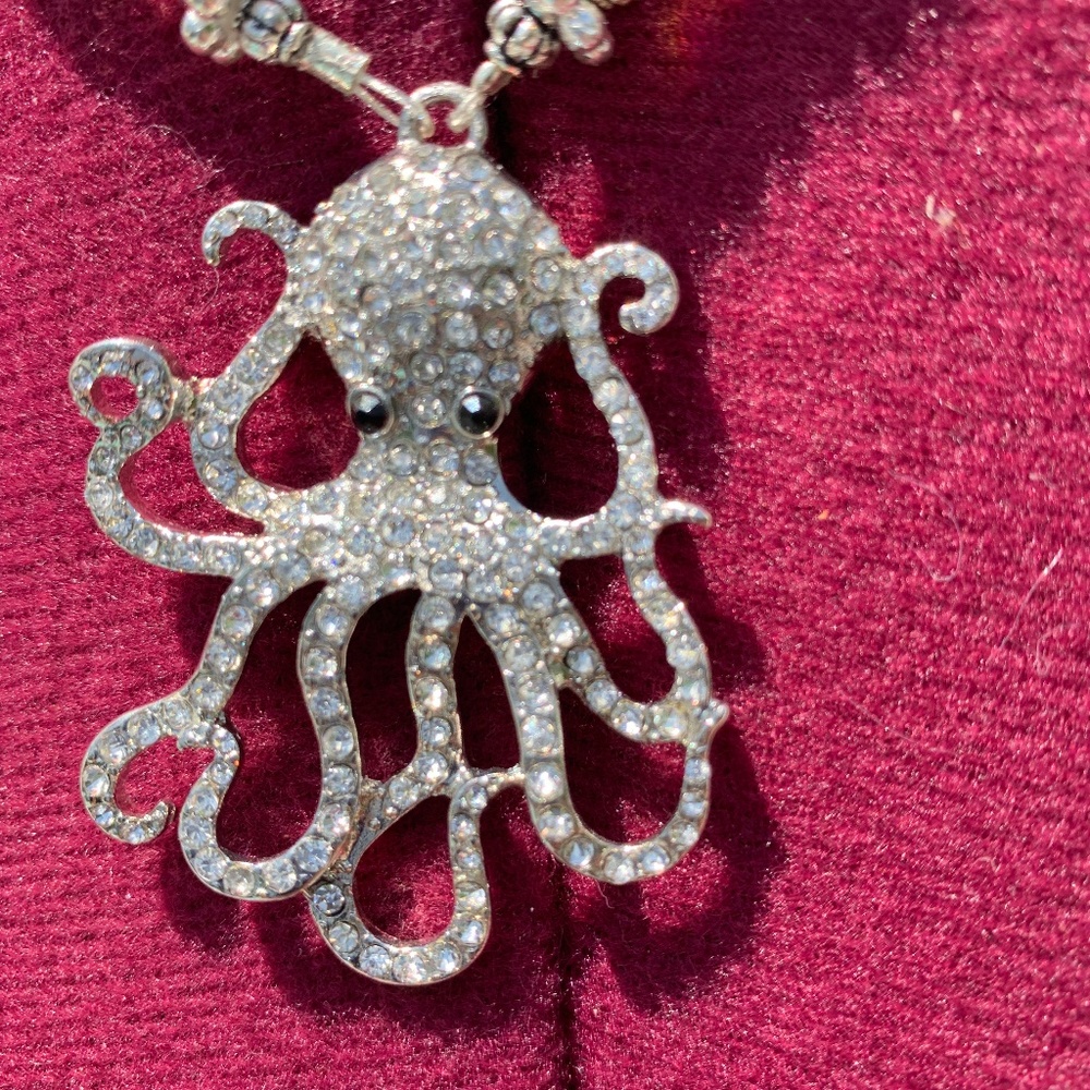 Rhinestone Octopus necklace
